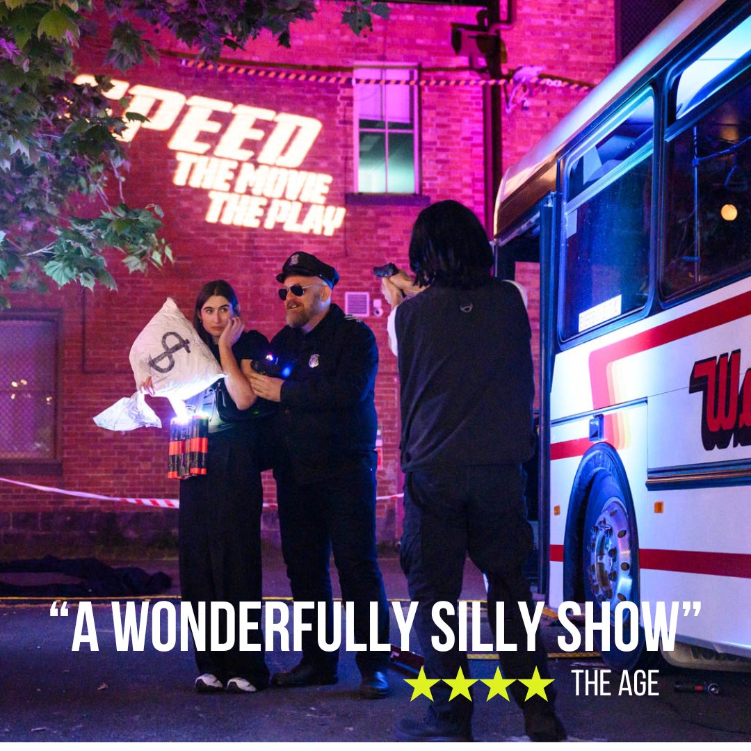 So chuffed to receive a four-star review from <a href="/theage/">The Age</a> for #SpeedTheMovieThePlay! We're at Prahran Town Hall tonight, tomorrow &amp; next week.  theage.com.au/culture/live-r…