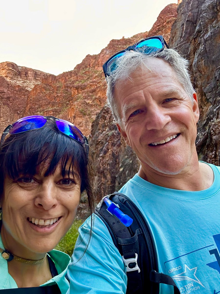 AstroDocScott's tweet image. Epic but beautiful sufferfest crossing the Grand Canyon today with @minwadhwa - starting well before daybreak, and with 97 degF temps along the Colorado River. At least I got my step count in today!
