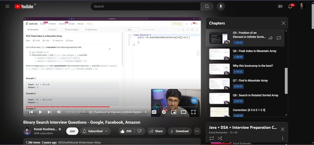 devscanlain's tweet image. Just learned to code floor &amp;amp; ceiling of a number, smallest letter, first &amp;amp; last index of an element in sorted array and find the target element in an infinite array in Java with DSA! 🚀
Thanks @kunalstwt for the amazing guidance! 🙌
#Java #DSA #LearningJourney