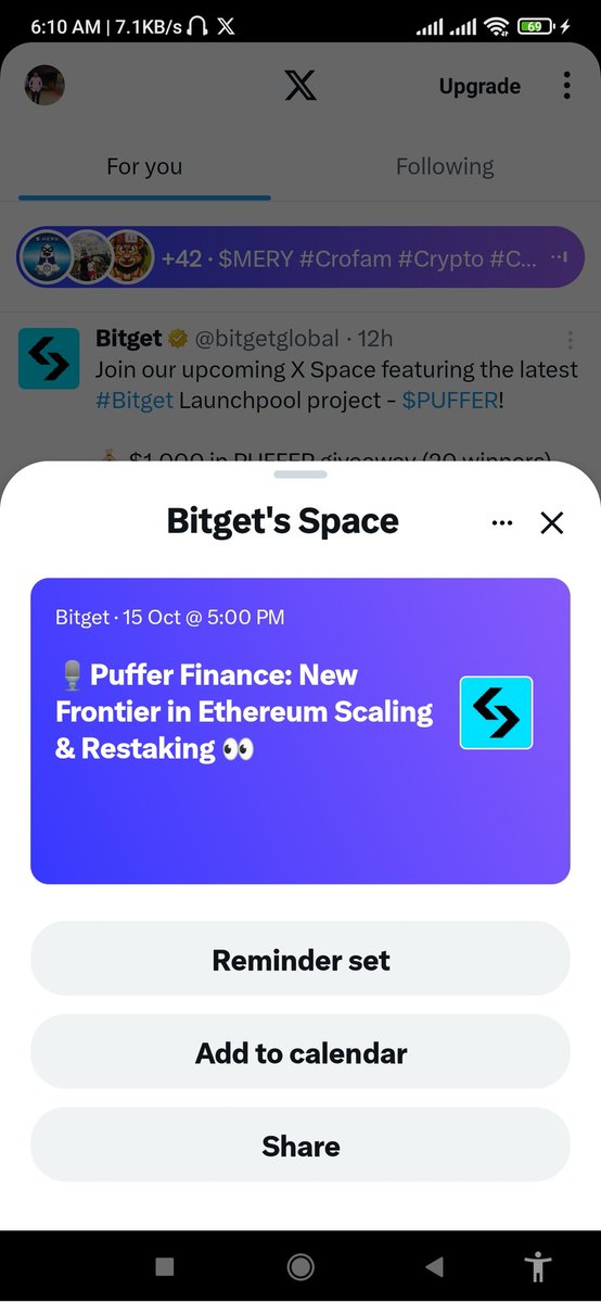 teeebor's tweet photo. @bitgetglobal @puffer_finance I deeply appreciate it! I participated in that event too. @GfbCankan @LilaMonica27231 @dianilsaferreir https://t.co/fkHaM9GKgK