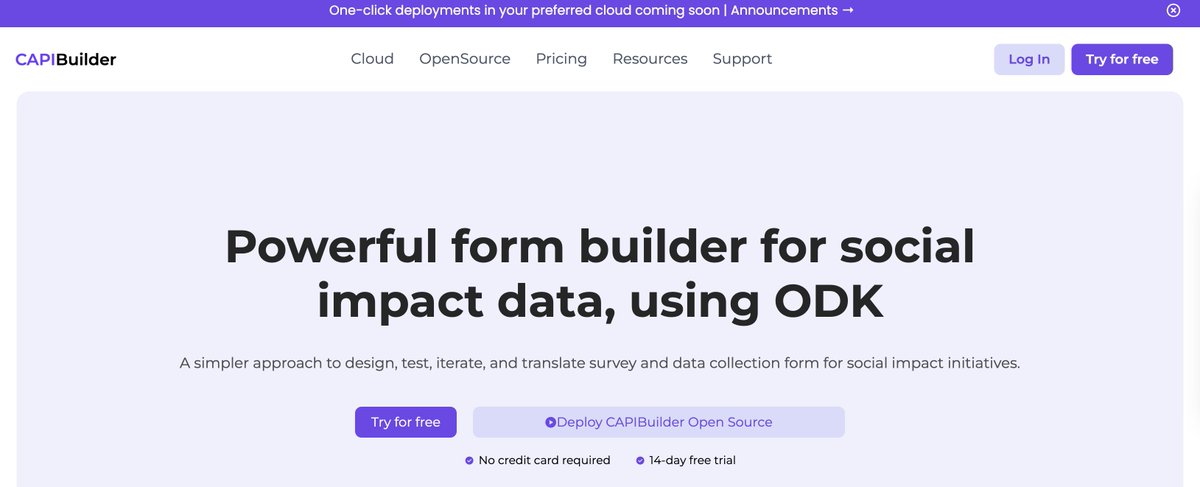 CAPIBuilder is a "simpler approach to design, test, iterate, and translate data collection forms for social impact initiatives."