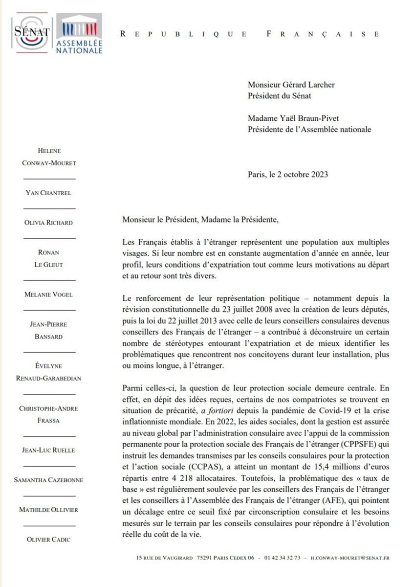 florianboheme's tweet photo. 📢 Il y'a un an, 17 des 23 parlementaires des Français de l'étranger 🌍 ont demandé la tenue d' #Assises de la #protectionsociale des #Francaisdelétranger !  @sophieprimas, nous n'avons plus le temps d'attendre, le @gouvernementFR doit lancer ce chantier. https://t.co/yh85hTMrqN