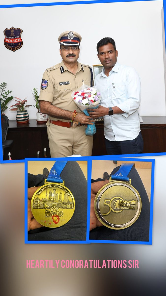 Kannam Madhu Swaero (@madhuswero) on Twitter photo Once again hearty congratulations Sir on your Great success across the nations we are very proud this prestigious moment.
#Berlinmarathon 
#TelanganaPolice 
#RameshreddyIPS
<a href="/MRAMESHIPS/">Ramesh Masthipuram IPS</a> . Once again hearty congratulations Sir on your Great success across the nations we are very proud this prestigious moment.
#Berlinmarathon 
#TelanganaPolice 
#RameshreddyIPS
<a href="/MRAMESHIPS/">Ramesh Masthipuram IPS</a> .