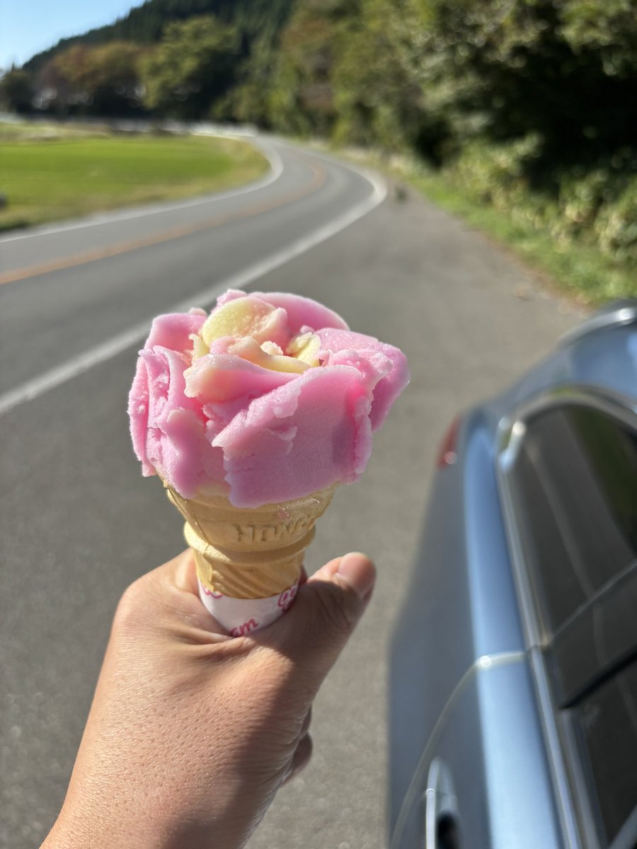 gyu0806's tweet photo. コンチェルトの初合わせが無事終わり、さらに北へ向かう途中、秋田の夏の風物詩、道端で売ってる例のアイスが見えて即停車
ふるさとの味だなぁ
#ババヘラ https://t.co/93Tvwzgw3z