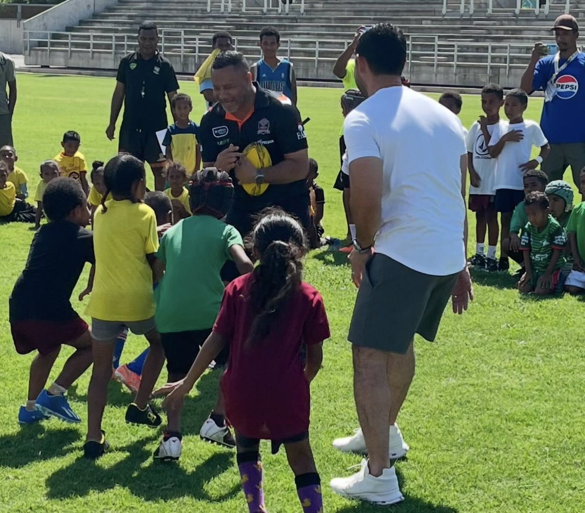 daditoka's tweet photo. Opened the first week of competition for the Motu Koita Schools Modified Games Rugby League today with a Tap &amp; Run by the Sponsors, Constantinou Group of Companies. Cleary the Under 7 players were keen to demonstrate their tackling skills. https://t.co/ySqUra4F6O
