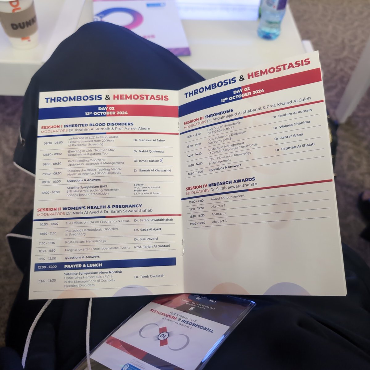 Day 2 of the 10th International Thrombosis &amp; Hemostasis Conference 

🔴Inherited Blood Disorders
🔴Women's health &amp; pregnancy 
🔴 Thrombosis 
🔴Research Award