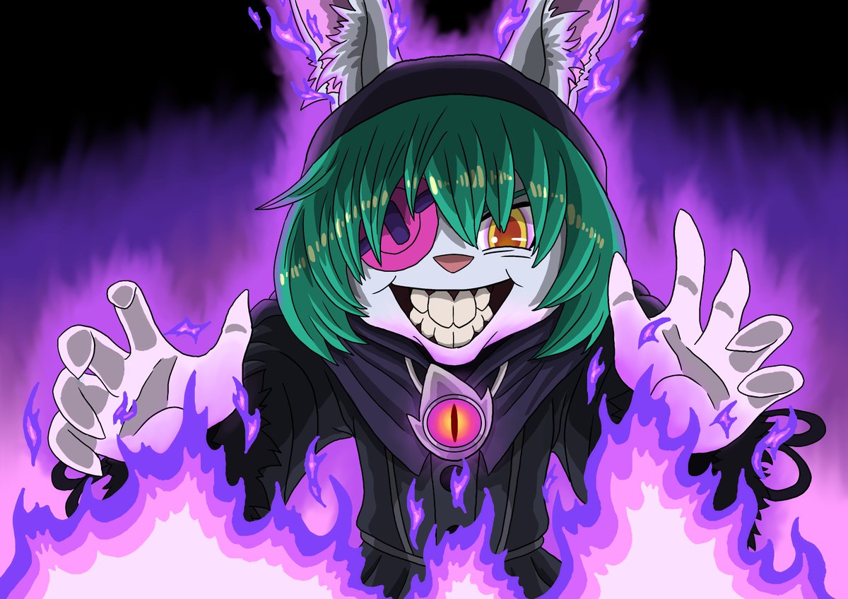 #DiceActober Tag 12: "Fee"

Heute präsentiere ich endlich mein 1. Fanart zur #Bolzenbande der <a href="/DiceActors/">Dice Actors</a> ! Und natürlich musste es für <a href="/strawbellycake/">Rieke (jetzt auf Bluesky zu finden ☁️🕊️)</a> 's #Fee ein feuriges Inferno mit wahnsinnigem Lachen sein - ganz, wie wir es alle von ihr kennen &amp; lieben!
#DiceActober2024