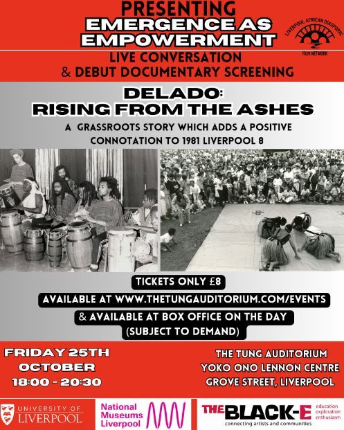 ladfnetwork's tweet image. This Black History Month we have the first ever screening of Delado: Rising from the ashes.

This 40 minutes documentary tells the untold story of an ensemble who emerged from Liverpool and toured the country during the 1980's. 

Tickets thetungauditorium.com/events