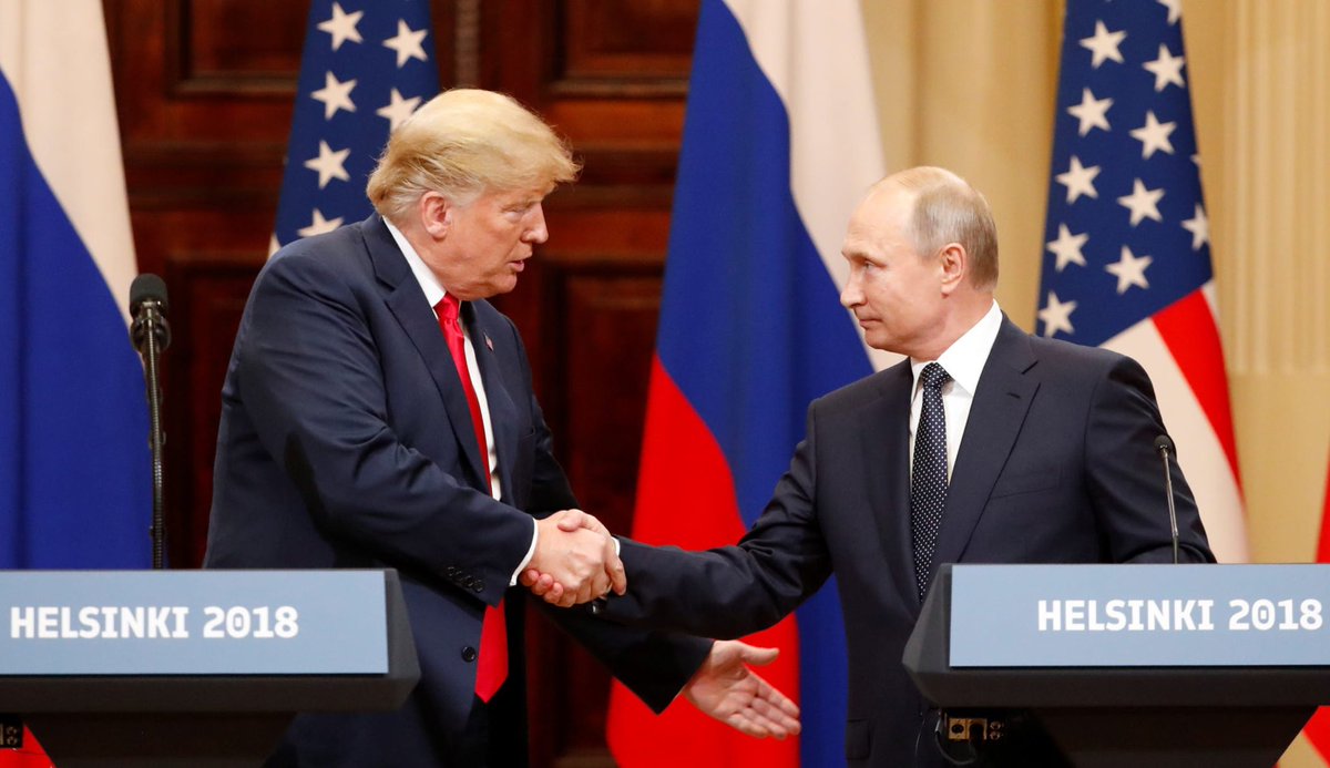 gr888shopper's tweet photo. @janlan584 @AmyMcGrathKY #NeverForget
#TreasonSummit 7/16/18
Helsinki
#DonaldTrump and #Putin TWO HOURS IN A ROOM ALONE
When Trump emerged side by side with Putin looking like the cat that swallowed the canary, Trump chose to believe Putin over our own National Security at the press conference. https://t.co/9YYGyF6iIr