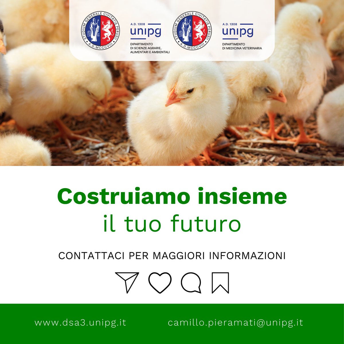 Vuoi lavorare con gli animali e contribuire a una filiera sostenibile? Con il corso di laurea in Produzioni Animali diventerai un esperto nella gestione di allevamenti, benessere animale e tecnologie alimentari. Trasforma la tua passione in carriera! 📷