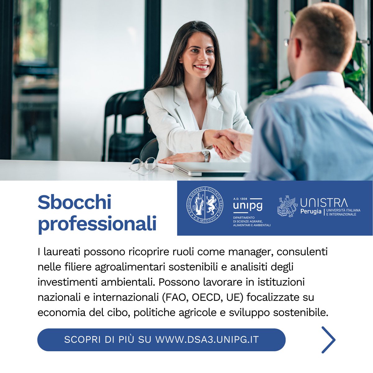 La Laurea Magistrale Interateneo in MANAGEMENT E CULTURA ITALIANA DEL CIBO ti offre competenze avanzate per gestire aziende e progetti nei settori enogastronomico e agroalimentare.
<a href="/UniStraPg/">Università per Stranieri di Perugia</a> <a href="/UniperugiaNews/">Università degli Studi di Perugia</a>