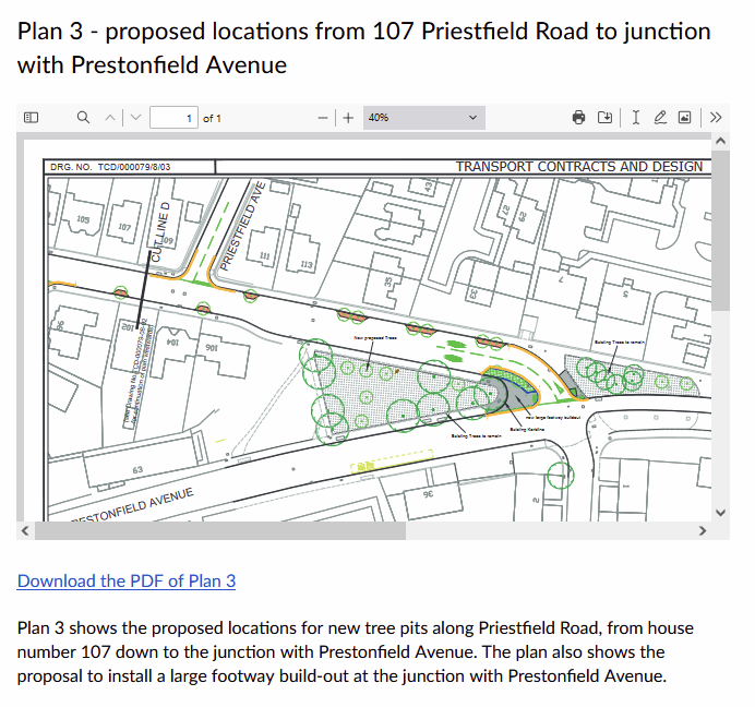 SpokesLothian's tweet image. Prestonfield/Priestfield Roads

🙋‍♀️Consultn ends 20 Oct
🙋‍♀️Pls respond now if you live in/ use the area
HERE--&amp;gt;consultationhub.edinburgh.gov.uk/sfc/prestonfie…

👍Delighted to see street🌳🌳#modalfilter &amp;amp; junction narrowings
🤔More ideas: see Q7 in Spokes response--&amp;gt;spokes.org.uk/wp-content/upl…

@PrestonfieldPS