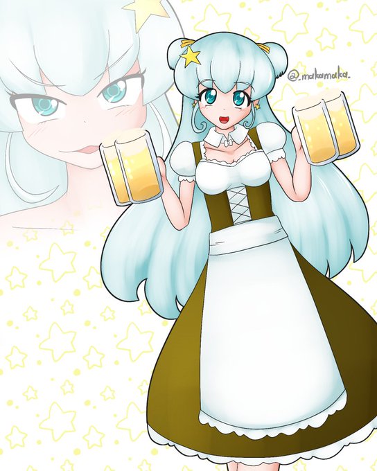 うちの子スピカ(大人の姿)でオクトーバーフェストなディアンドル姿を描いてみました! 