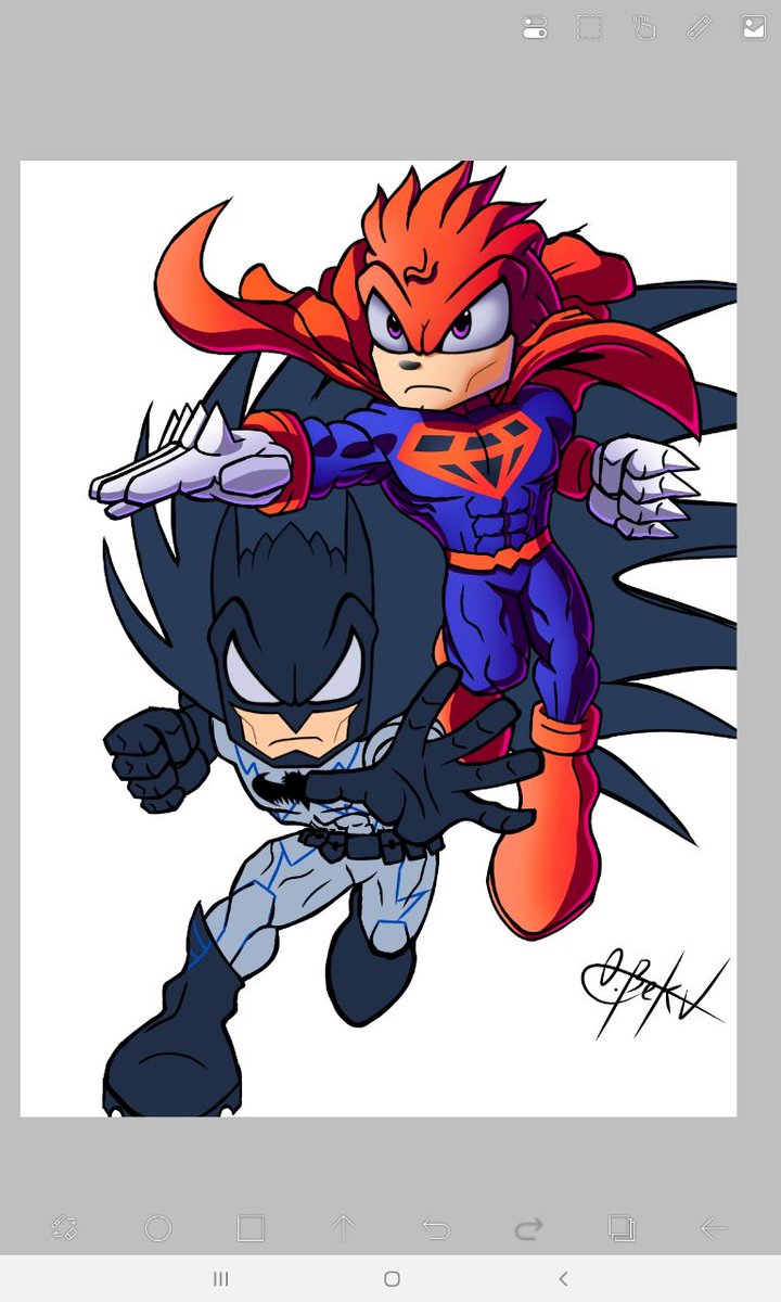 Oh man... I almost finished my art!... But... I didn't have time to finish coloring Bathog🥲

#DCxSonic #Sonic #Batman