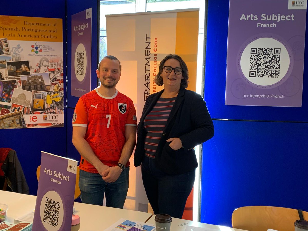 Dream team or what? Representing German at <a href="/ucc/">UCC Ireland</a> open day with <a href="/EmmaTRiordan/">Emma Riordan</a> <a href="/UCC_German/">Department of German</a> <a href="/CACSSS1/">UCC Arts, Celtic Studies and Social Sciences</a>