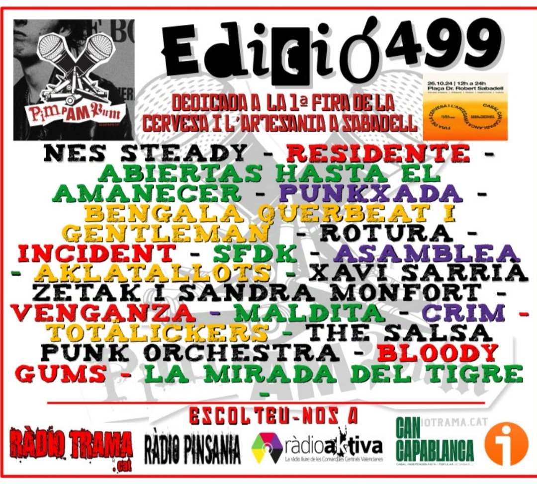 gràcies a Ràdio Trama, ràdio lliure per punxar el Salve salsero.
hem descobert a bandes super potents com també un nou programa.
salut