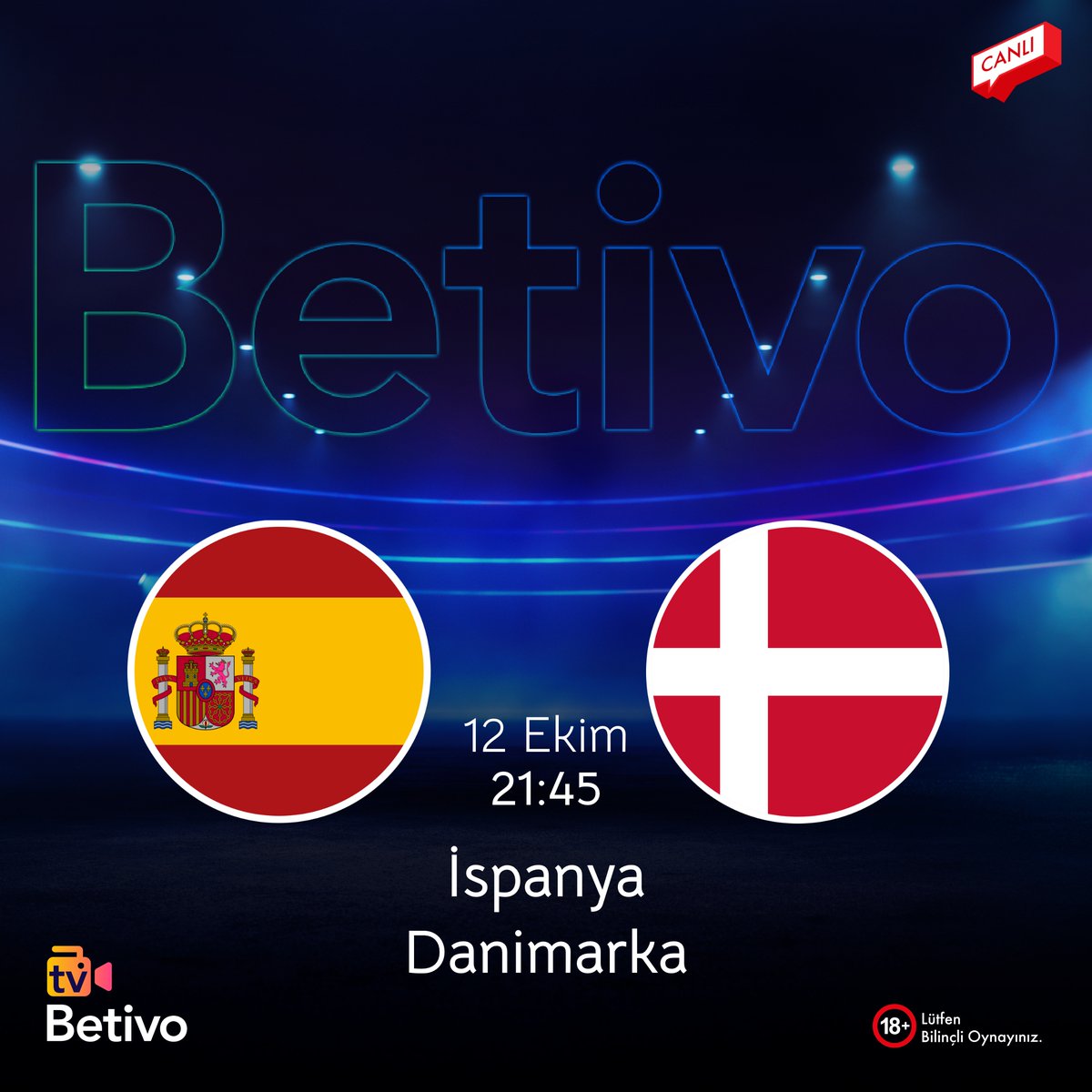 Futbol heyecanı Betivo'da hız kesmeden devam ediyor! En yüksek oranlar ve canlı TV seçeneği ile UEFA Uluslar Ligi İspanya - Danimarka karşılaşması Betivo'da sizi bekliyor!

📲 tinyurl.com/betivouyeol
📺 tinyurl.com/BetivoTV