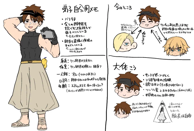 弟子の資料っぽいのを作るなど...弟子エドと弟子ケンいっぱい描きたいね 