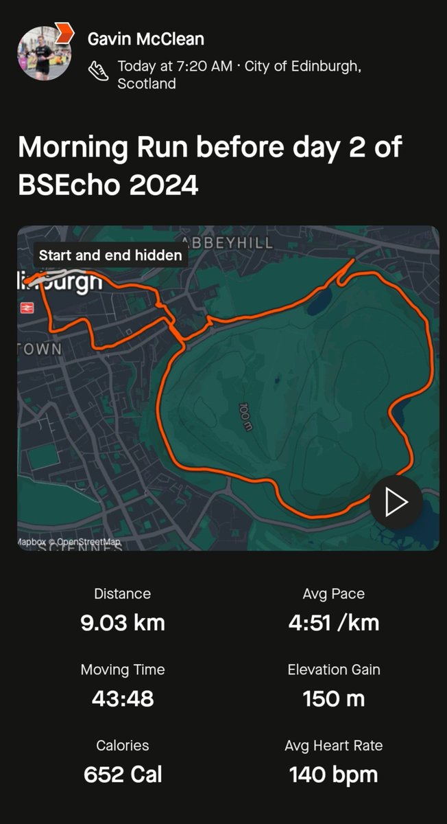 A wee jog is a must before <a href="/BSEcho/">BSEcho</a> 2024 Day 2