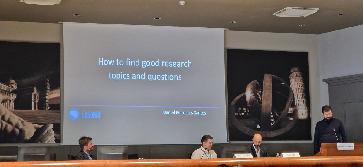 EuSoMII (@eusomii) on Twitter photo Educational session: Building a research group
With <a href="/pintodrad/">D. Pinto dos Santos</a> <a href="/Klonmich/">Mike Klontzas</a> <a href="/ooliverdiaz/">Oliver Diaz</a> <a href="/georg/">Georg Langs</a> Educational session: Building a research group
With <a href="/pintodrad/">D. Pinto dos Santos</a> <a href="/Klonmich/">Mike Klontzas</a> <a href="/ooliverdiaz/">Oliver Diaz</a> <a href="/georg/">Georg Langs</a>
