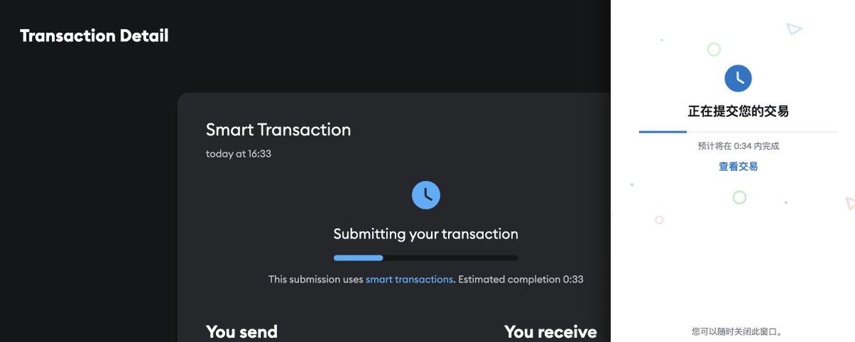 Metamask 真的是他妈越来越傻逼，点击查看交易都是先跳到自己做的这个傻逼页面上，而不是 etherscan，准备卸载了，弱智一样