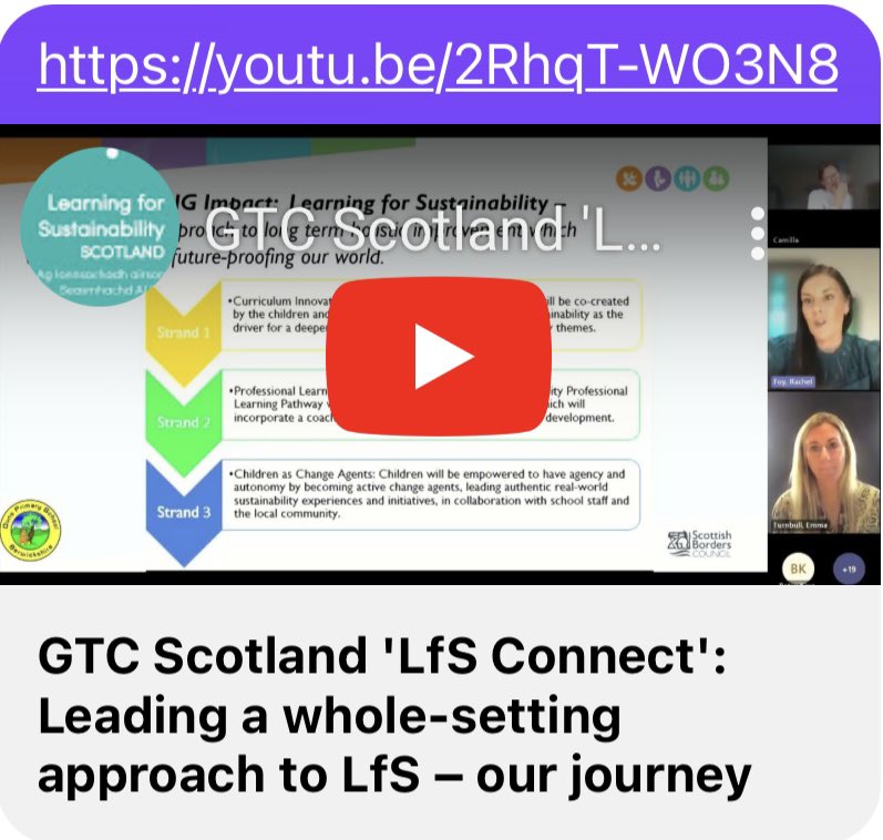 youtu.be/2RhqT-WO3N8
Listen to our very own Principal Teacher <a href="/emmavictoria111/">Emma Turnbull</a> showcase the IntoHS improvement journey of <a href="/rjfoy27/">Rachel Foy</a> in our Strategic Change Initiative ‘Small hands, BIG Impact: Leading a whole setting approach to LfS’ for <a href="/LfSScotland/">Learning for Sustainability Scotland</a> and <a href="/gtcs/">The General Teaching Council for Scotland</a> 🙌🏼♻️🌈🌻♻️🫶🏼