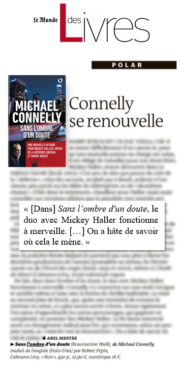 A lire dans le <a href="/MondedesLivres/">Le Monde des livres</a>, la très belle chronique du nouveau roman de Michael Connelly "Sans l'ombre d'un doute" !

➡️ Pour en savoir plus : brnw.ch/21wNHob