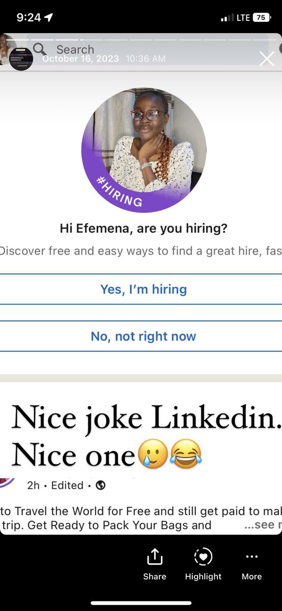 The irony of life is so beautiful. Almost a year ago, LinkedIn asked if I was hiring, and I said ‘Nice joke, LinkedIn.’ 

A year later, I'm a Human Resource Manager and actively hiring. I didn't even think this career journey was possible. God does his thing everytime. 💙