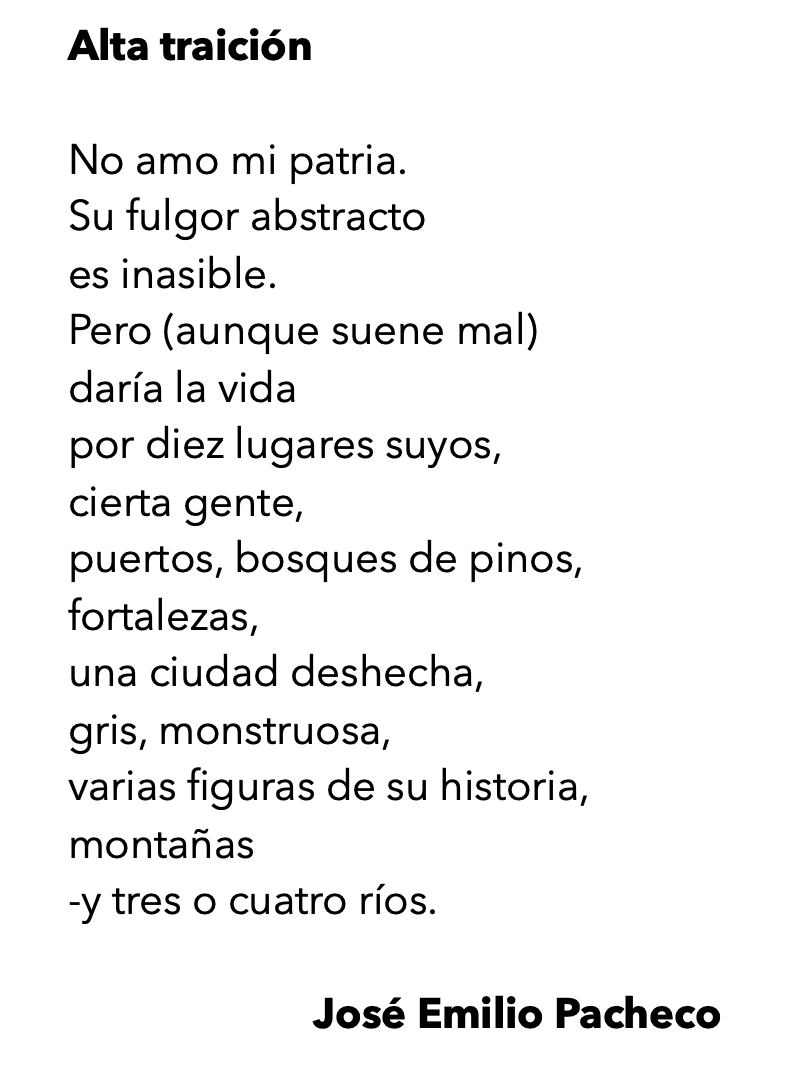 pgcasado's tweet photo. Hoy, 12 de octubre, un poema de José Emilio Pacheco. https://t.co/ouJcERQOdL