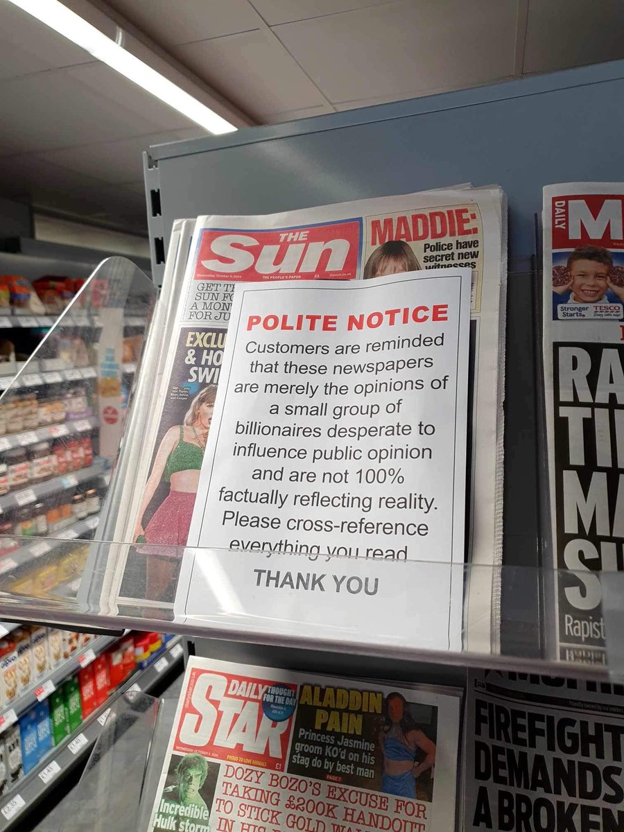 Should be mandatory in newsagents