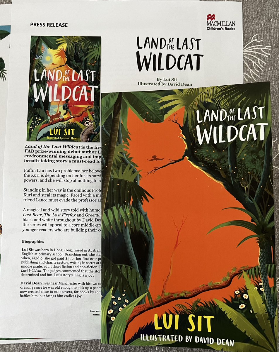 Book_Craic's tweet image. Absolutely gorgeous #bookpost today.  Can’t wait to join Puffin and her best friend Lance as they fight to save the mythical wildcat Kuri in #LandOfTheLastWildcat #LuiSit with illustrations #DavidDean.  Out May 2025. Thank you @MacmillanKidsUK