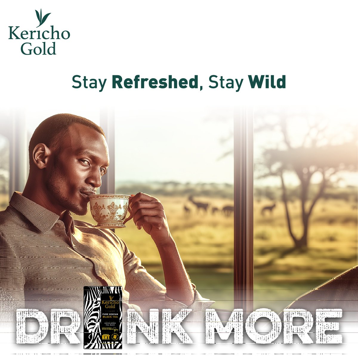 Every sip of our Conservation Tea supports wildlife—because doing good should taste this good and help wildlife thrive.

#DrinkMore #KerichoGold