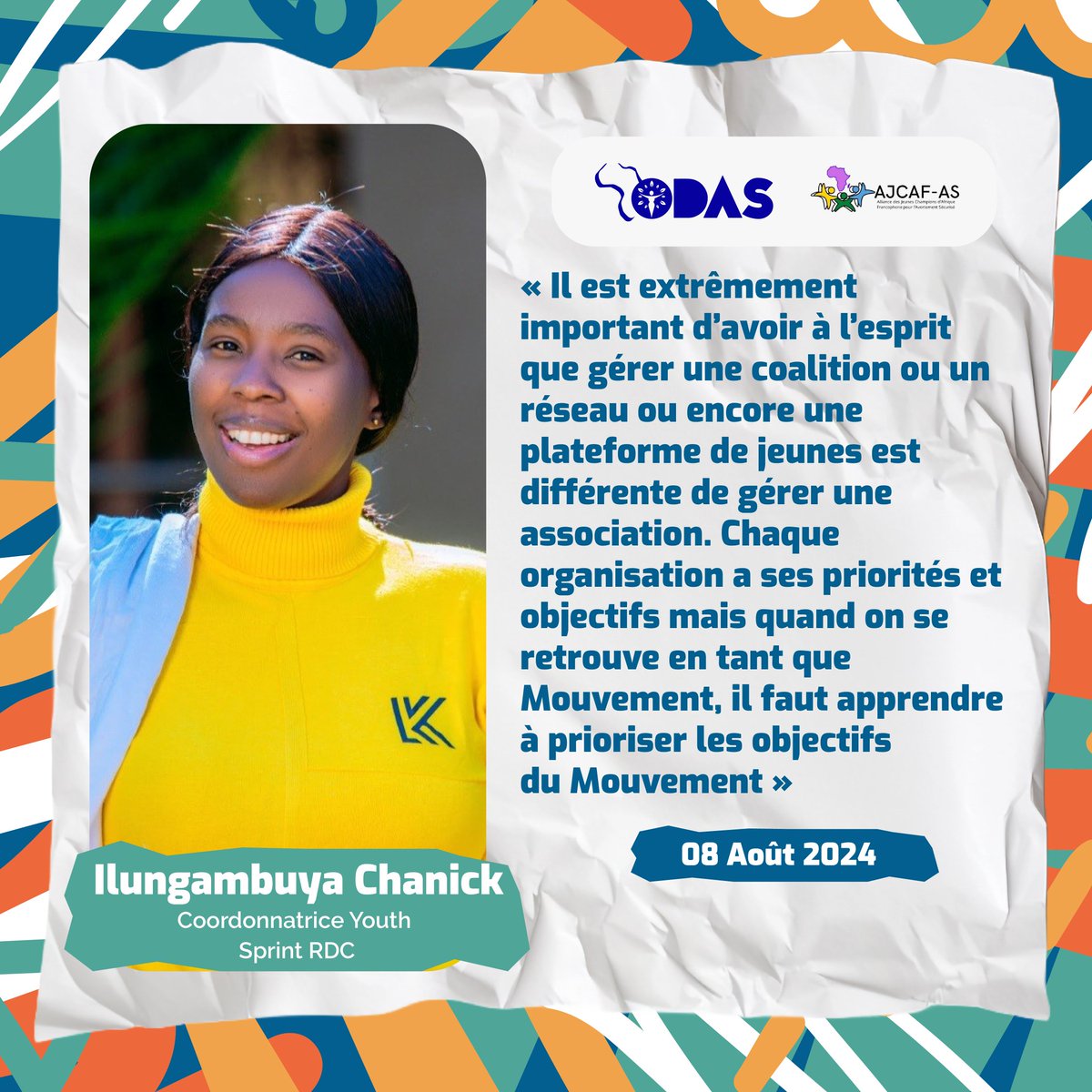 Au cours du #WebinaireCJA organisé par Le <a href="/CentreOdas/">Centre ODAS</a> et <a href="/AjcafAS/">AJCAF-AS</a> en août dernier, les panélistes ont partagé les bonnes pratiques en termes de fédération et synergie au sein du Mouvement pour les DSSR et  l’avortement sécurisé.
Découvrez ici 👇 quelques citations