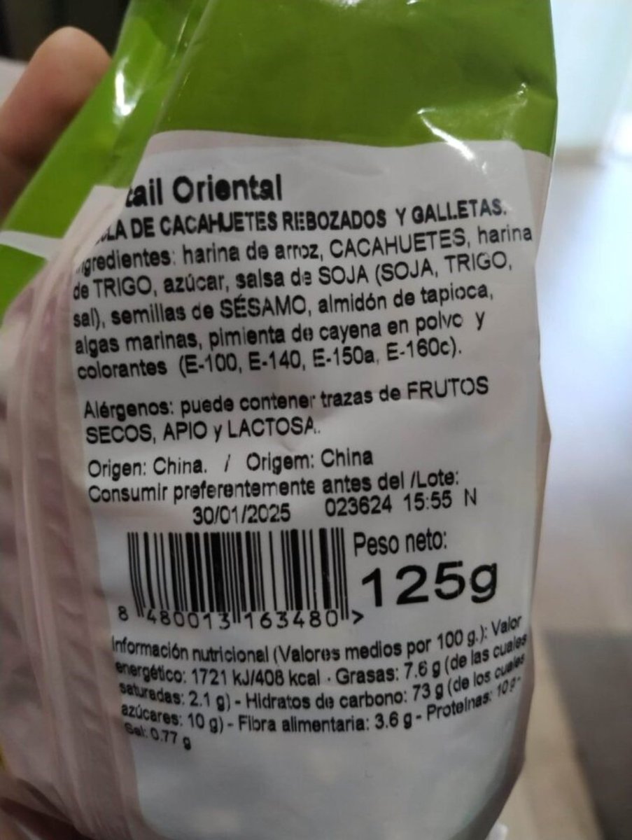 ⚠️ Exclusivamente para personas con problemas derivados de la ingesta de gluten: presencia de gluten en Cocktail de frutos secos etiquetados como “sin gluten”.
📌 t.ly/B9rla