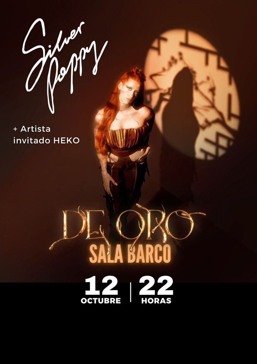 Hoy presentamos De Oro en la <a href="/SALABARCO/">Sala BarCo</a> <a href="/madridenvivo/">Madrid en Vivo</a> abrimos puertas a las 22:30 💛✨ aquí tenéis el link para pillar anticipada eventim-light.com/es/a/66f2db1d7… gracias por conectar vuestra alma con la mía 💫