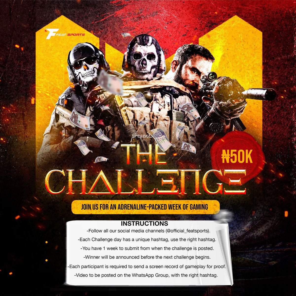 Introducing the feat sports launc 🚀. Weekly challenges for our best COD players to compete in. #lagos #esports #explore #CallofDuty