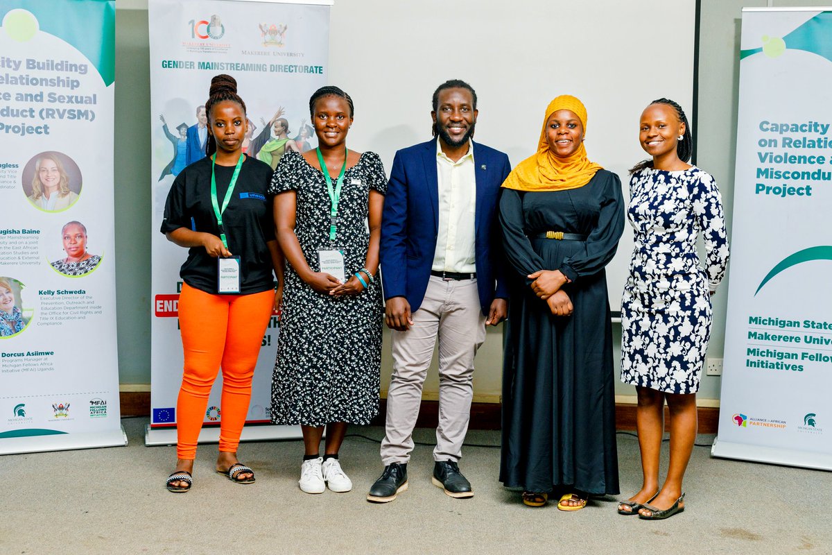 ZakiaAbubaker's tweet photo. MFAI RVSM Project, we were joined by Dr. Euzobia Mugisha Baine who is the Acting Director of the Gender Mainstreaming Directorate, MU representatives from MSU, Kelly Schweda and Michael Allensworth.
#mfai #rvsm #makerere #USAID
#usembassy #mgef #yalialumni #msu https://t.co/iDzwqOoJ7b