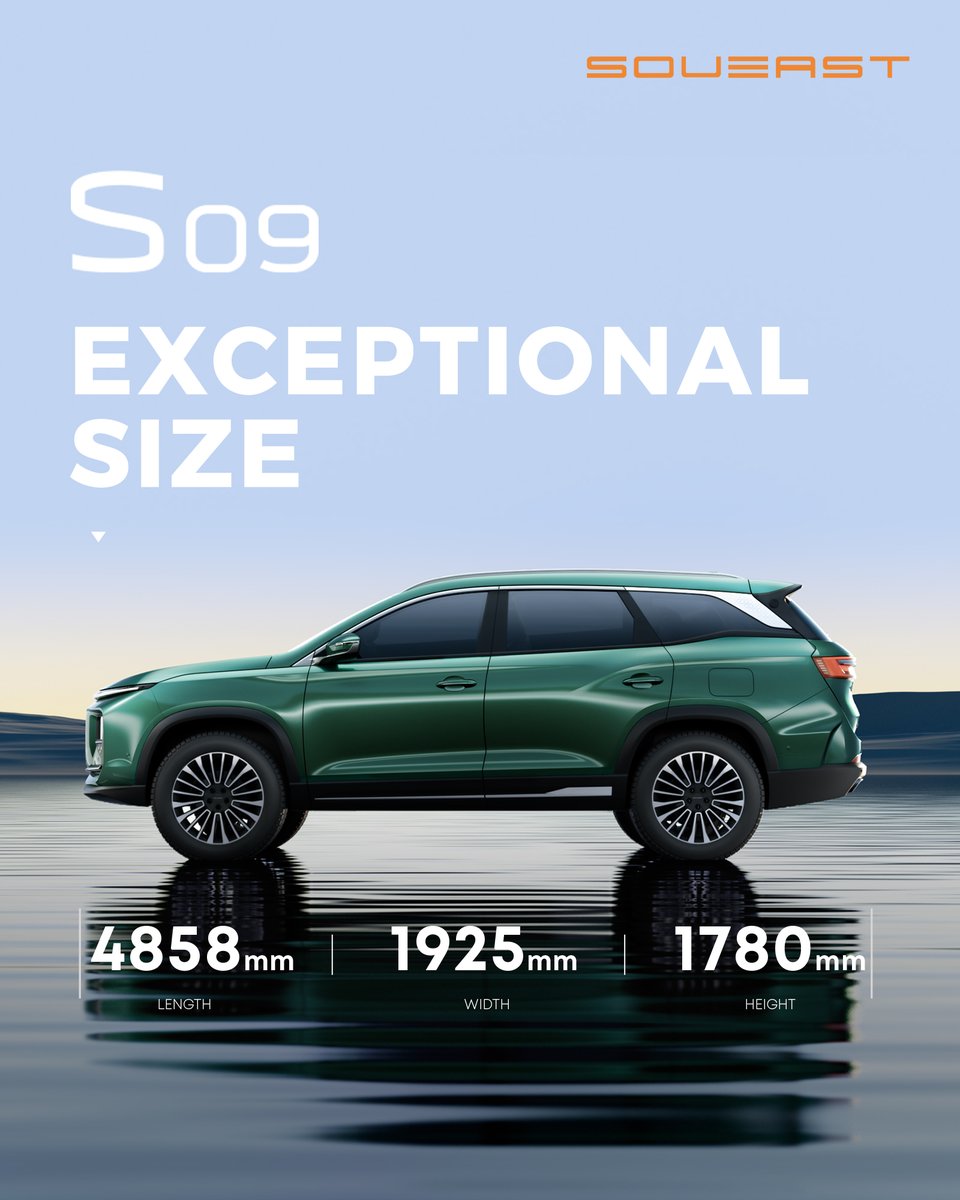 SOUEASTGlobal's tweet image. The SOUEAST S09, with its exceptional silhouette that is the widest in its class, provides you and your family with room for inner peace on the road. #SOUEAST #SOUEASTS09 #BESOULKNIGHT