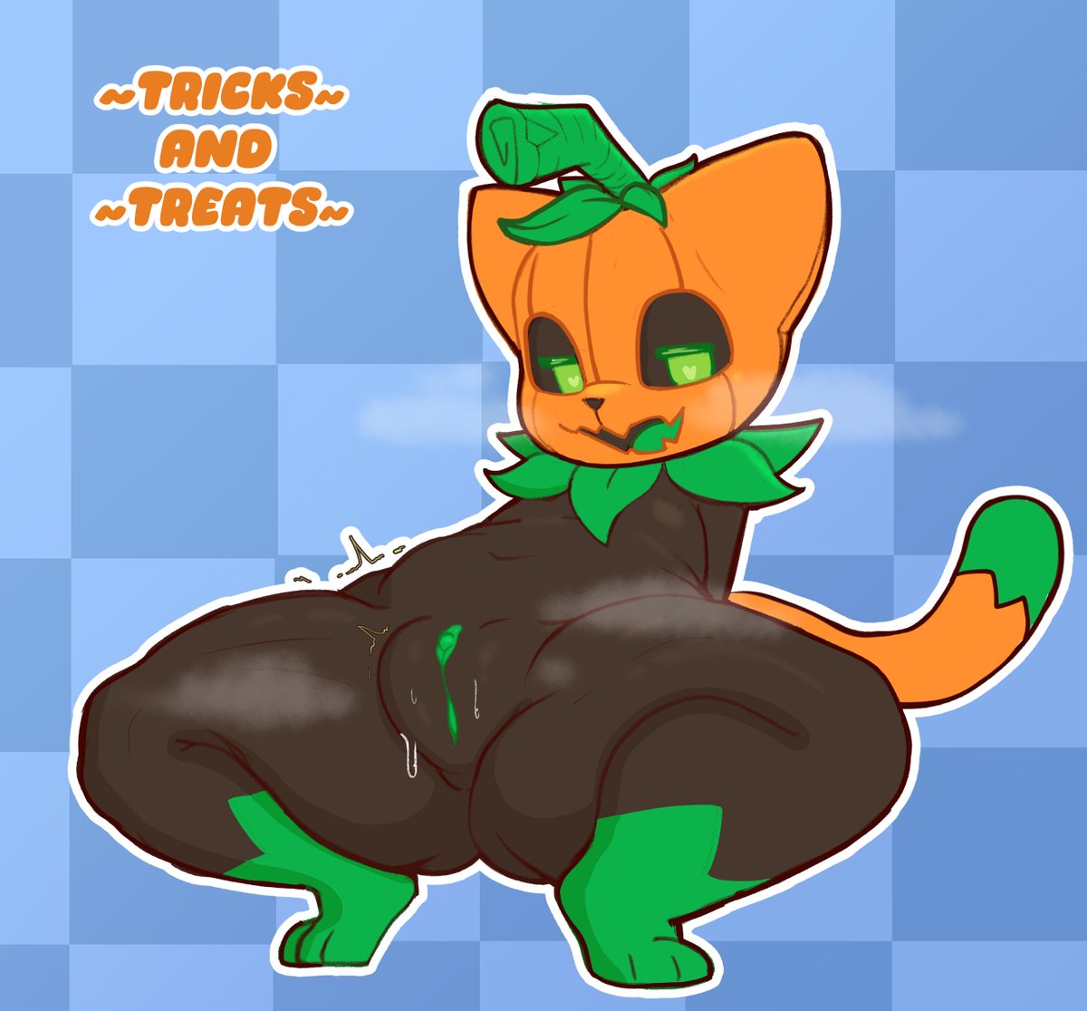 DefunctUmbra18's tweet photo. That time of year to do some Pumkat smashing or get smashed by Pumkat :3
@acstlu wanted to do a little doodle for ya as a kind of thanks for inspiring my characters costume this year 🎃!
also my vote is for type F. https://t.co/aigM22AttN
