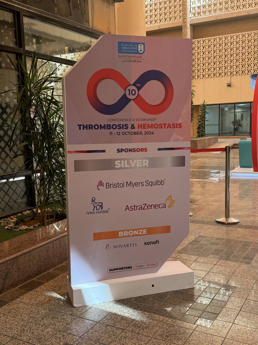 Excited to be at the Thrombosis &amp; Hemostasis Conference in Riyadh! Thank you for organizing this amazing event <a href="/SarahSewar/">Sarah Sewaralthahab, MD, MPH, ABIM</a>
