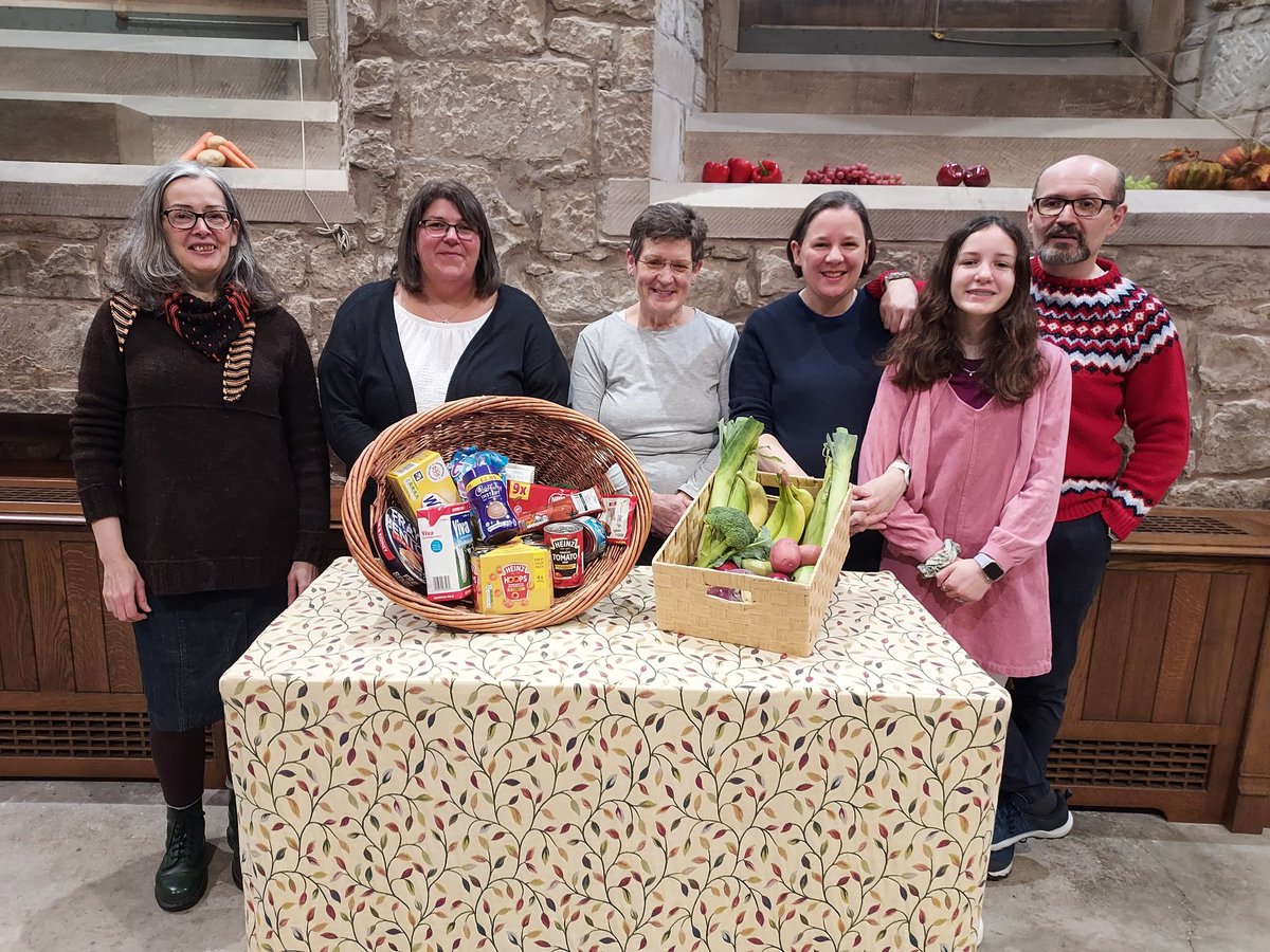 The mission committee had great fun decorating the church for tomorrow's harvest festival. Donations of tins, packets, sauces, long life milk, treats, nappies, toothpaste for St Salvadors foodbank or food tokens for <a href="/Cyrenians1968/">Cyrenians</a> all very welcome at our 10.30 service.