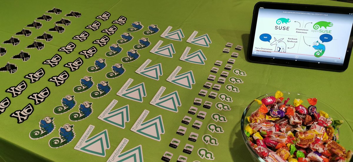 shekeriev's tweet photo. Няколко снимки от нашия #openSUSE щанд на #PlovdivConf :)
---
A few pictures from our #openSUSE info booth at #PlovdivConf :) https://t.co/xC1nl8hLsQ