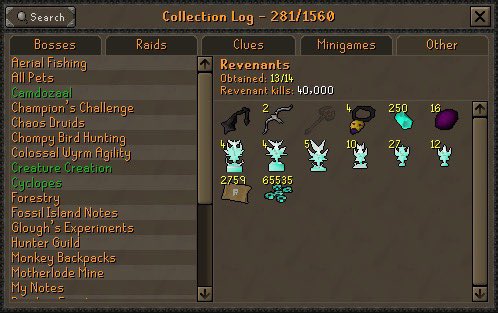 99SlayerTab's tweet image. 40,000 REVENANTS KC!! 👀 

Can anyone show me a dryer hunt for this green log! ☠️ 

Please send RNG 🙏

#OSRS #Runescape #CollectionLog