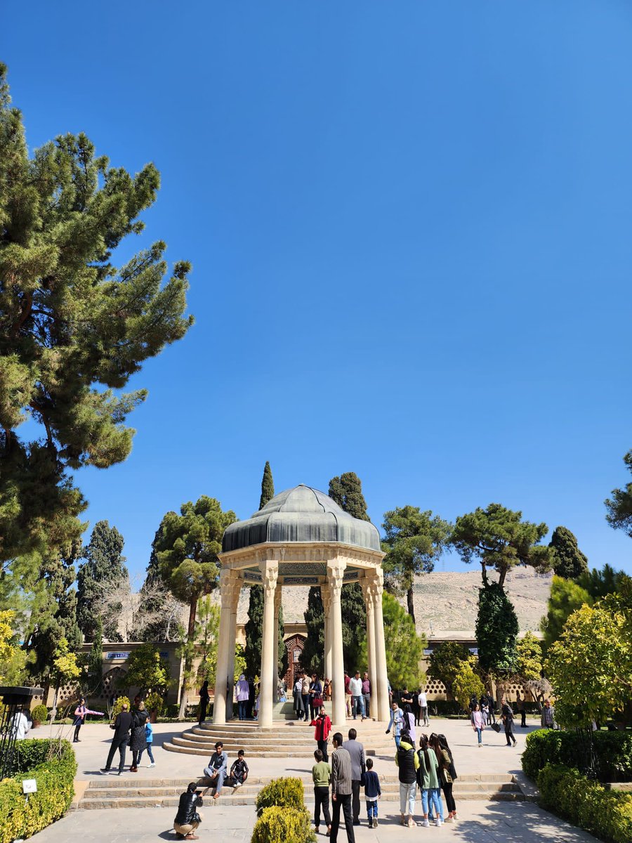 PersianGryphon's tweet photo. The National Day of Hafez (or Hafez Day) is celebrated annually on October 12th in Iran. On Hafez Day, people gather at the tomb of Hafez in Shiraz to pay their respects and recite his poetry. 
experience this event!
@PersianGryphon 
Persiangryphon2019@gmail.com
+98 937 383 7973 https://t.co/Hy1fXmizRA