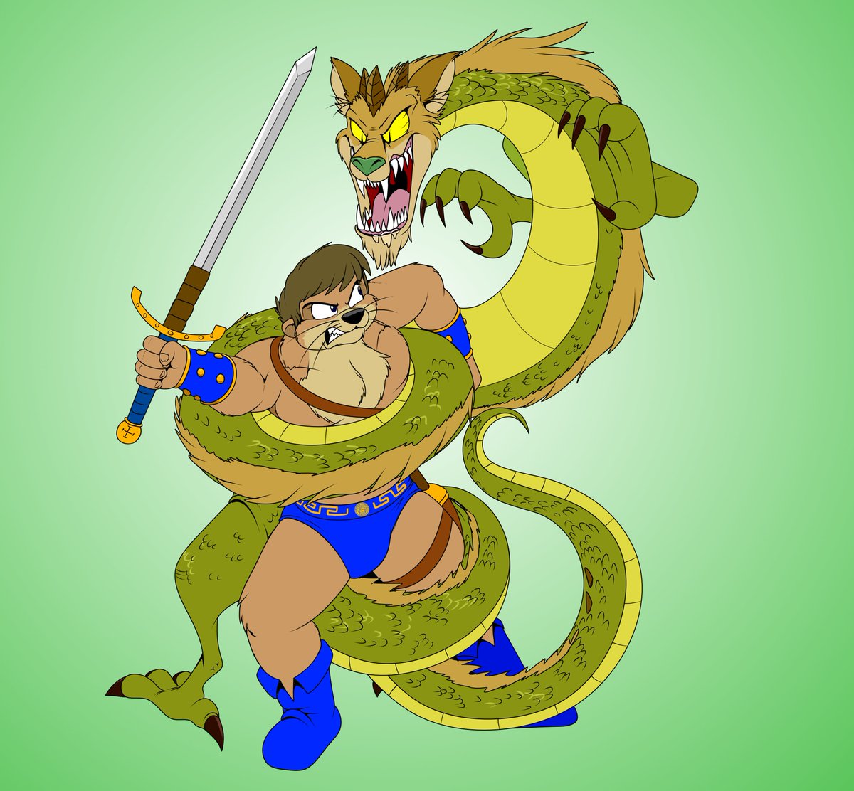 Enricpenguin's tweet photo. Tatzelwurm fight! https://t.co/A1rgkHkaL7