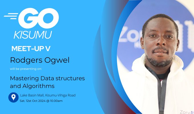 GophersKisumu's tweet photo. Kicked off today’s #GophersKisumu meetup with Rogers Ogwel!
🎙️ He’s talked about Mastering Data Structures & Algorithms, unlocking pro tips to level up your coding game! 💡
🛠️ Ready to sharpen your skills? Don’t miss out! 💻
#GoLang #CodingTips #Algorithms #DSA #MeetupDay https://t.co/3c7BF5wIXr