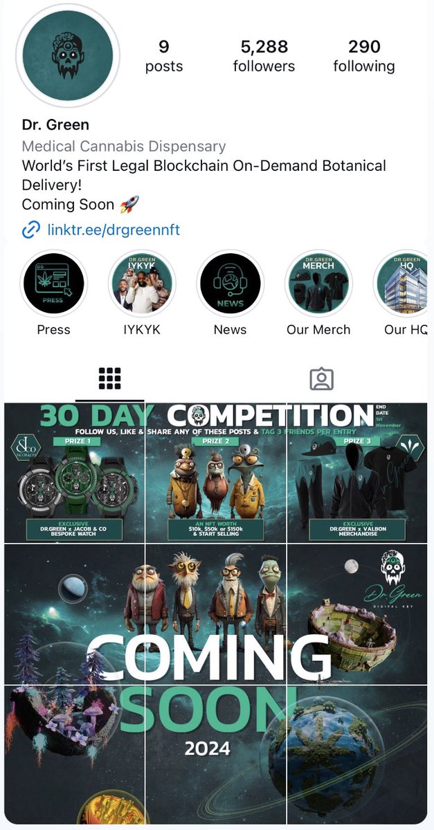 DrGreen_nft's tweet photo. ✨ Don’t sleep on our Instagram giveaway. Make sure you enter below ✨

https://t.co/DPMOyoPKxB https://t.co/VIeoFojI9K