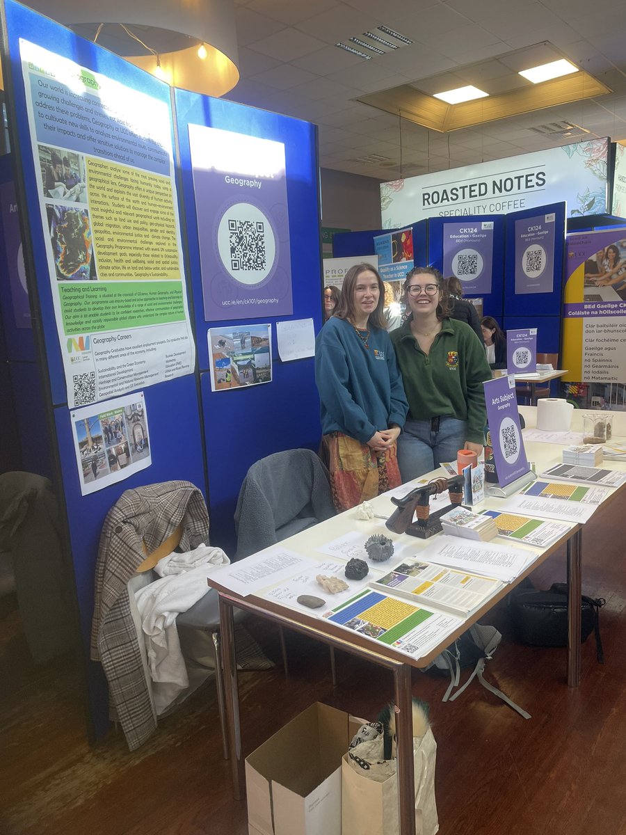 palaeo_mich's tweet image. Check out the Geography stand at the UCC open day! Learn about all the amazing opportunities that a geography degree can bring 🗺️📍 @CACSSS1 @NewGeographyUCC @UCC