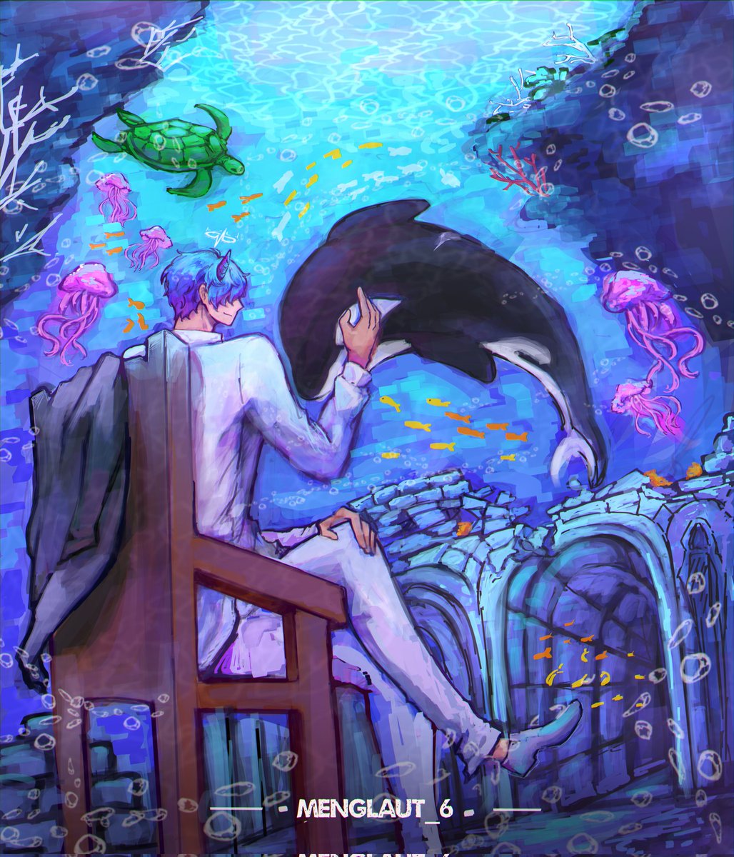 menglaut_6's tweet photo. jika dirimu mengudara di angkasa bagai bintang bintang, biarkan diriku nyemplung dilaut demi move on

[Theme : Underwater]
#KYG_ArtBattle
#sweet16th
@kuyangtist https://t.co/adUw2y4Zan