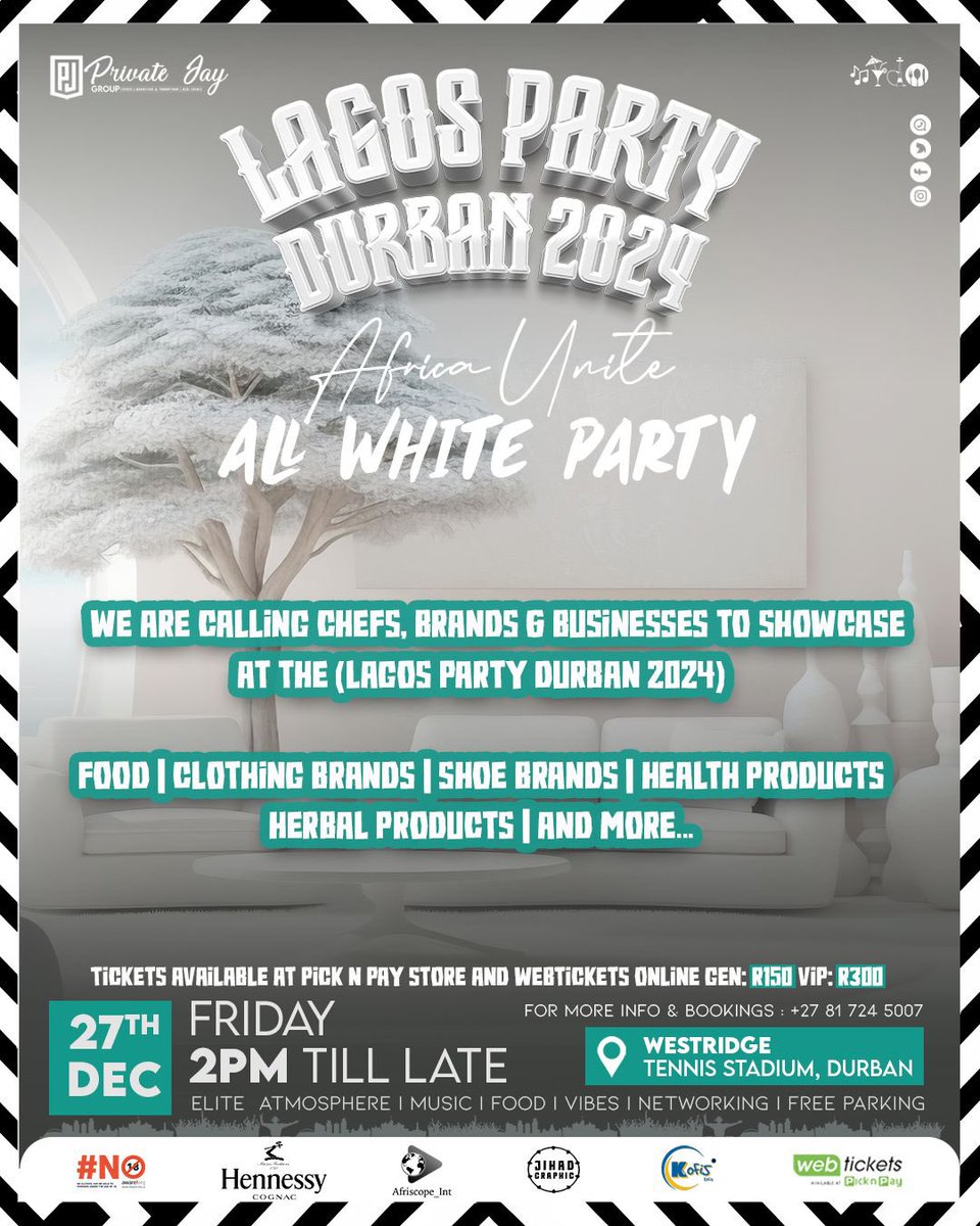 LagosPartyDbn's tweet photo. ‼���‼️ 

LAGOS PARTY DURBAN Team are calling businesses and brands who are interested in displaying and marketing their brands and products at the upcoming Event on the Friday, 27th of December, 2024. https://t.co/91QI4D3AQ4
